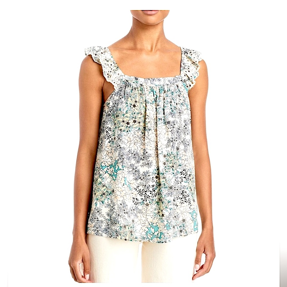Fever Floral Spring/Summer Ruffle Top Size Large NWT - Picture 2 of 9